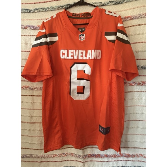 Nike Other - Cleveland Browns Nike NFL On Field Jersey Men's SM Orange Baker Mayfield #6